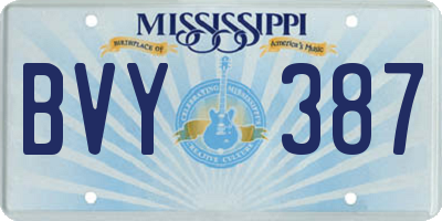 MS license plate BVY387
