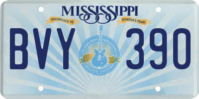 MS license plate BVY390