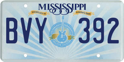 MS license plate BVY392