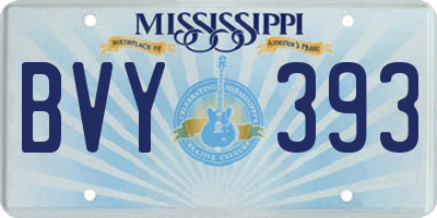MS license plate BVY393