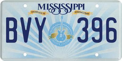 MS license plate BVY396