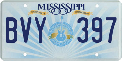 MS license plate BVY397