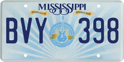 MS license plate BVY398