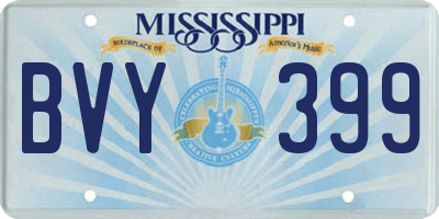 MS license plate BVY399