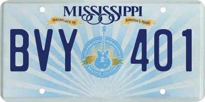 MS license plate BVY401