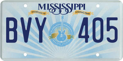 MS license plate BVY405