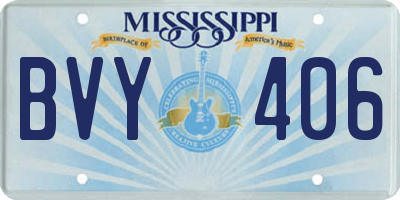 MS license plate BVY406
