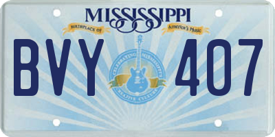 MS license plate BVY407