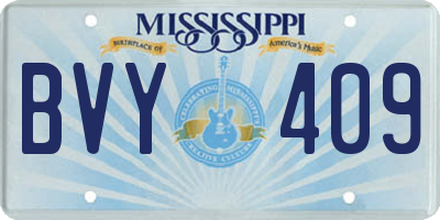 MS license plate BVY409