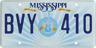 MS license plate BVY410