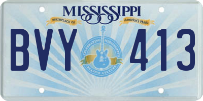 MS license plate BVY413
