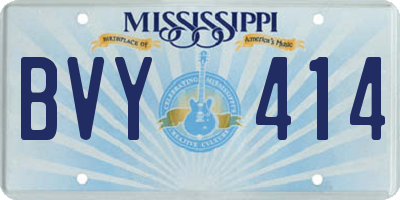MS license plate BVY414
