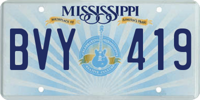 MS license plate BVY419