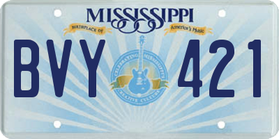 MS license plate BVY421