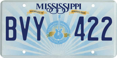 MS license plate BVY422