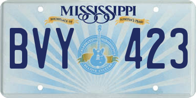 MS license plate BVY423