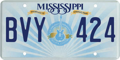 MS license plate BVY424