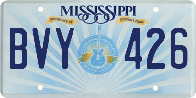 MS license plate BVY426