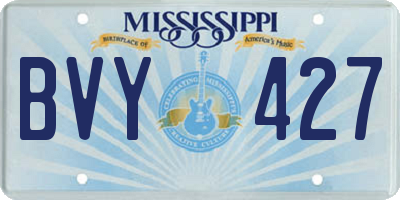 MS license plate BVY427
