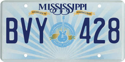 MS license plate BVY428