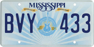 MS license plate BVY433