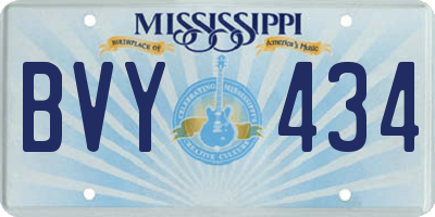 MS license plate BVY434