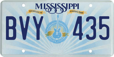 MS license plate BVY435