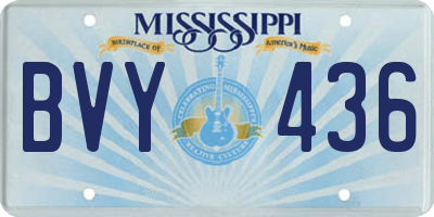 MS license plate BVY436