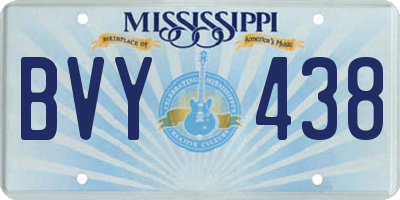 MS license plate BVY438