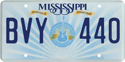 MS license plate BVY440