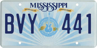MS license plate BVY441