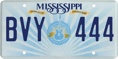 MS license plate BVY444