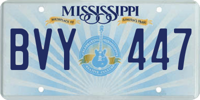 MS license plate BVY447