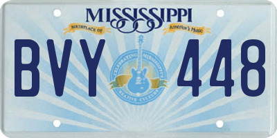 MS license plate BVY448