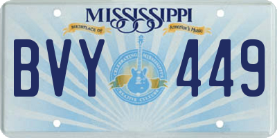 MS license plate BVY449