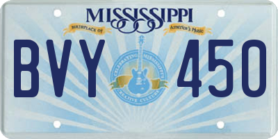 MS license plate BVY450