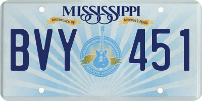MS license plate BVY451