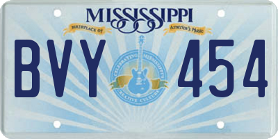 MS license plate BVY454
