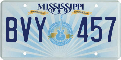 MS license plate BVY457