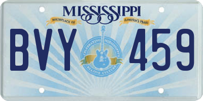 MS license plate BVY459