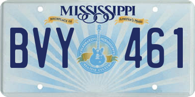 MS license plate BVY461