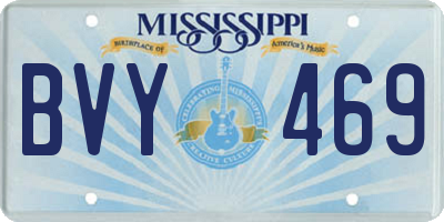 MS license plate BVY469