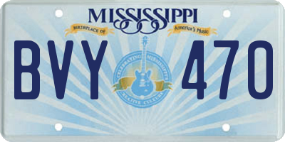 MS license plate BVY470