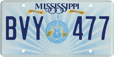 MS license plate BVY477
