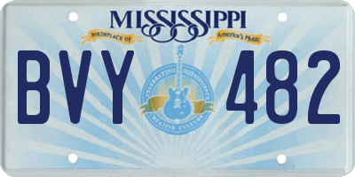 MS license plate BVY482