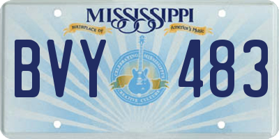 MS license plate BVY483
