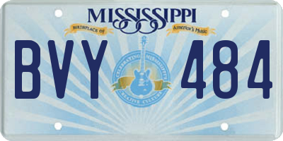 MS license plate BVY484
