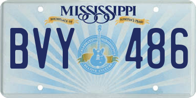 MS license plate BVY486