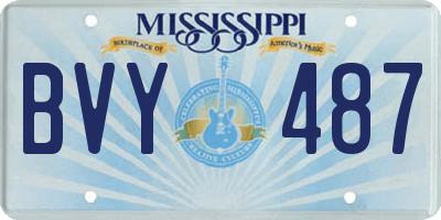 MS license plate BVY487