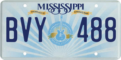 MS license plate BVY488